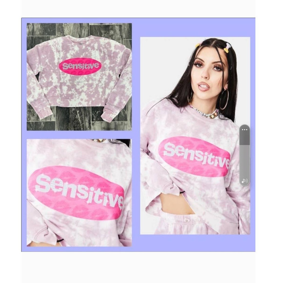 NIP REVOLVE BSR Samii Ryan Sensitive Sweatshirt‎ Size Small in Pink Cloud - Picture 1 of 9